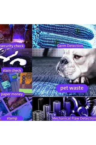 Mso Profesyonel 50watt Uv 365nm Değerli Taş Type-c Led Fener Siyah