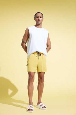 Defacto Defactofit Baskılı Esnek Dokulu Kısa Boy Sporcu Deniz Şortu C5138ax25hsyl468 Sarı