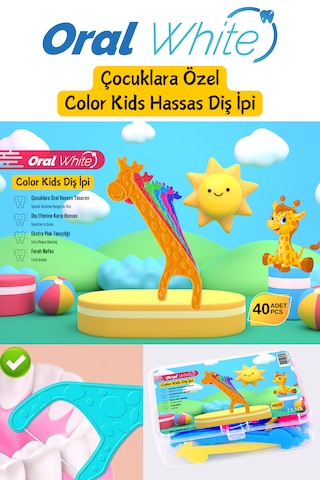 Oral White Color Kids Çocuklara Özel Hassas Diş İpi