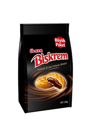 Ülker Biskrem Kakaolu Krema Dolgulu Bisküvi 6 x 200 G