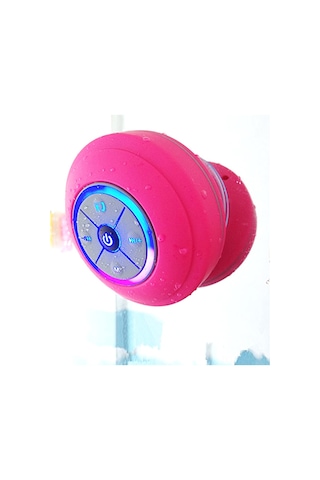 Jeemson Mavi Ipx4 Su Geçirmez Mini Bluetooth Hoparlör Q9 - Led Işık, Fm Radyo, Tf Kart, Elden Öte Arama, Sıçrama Çubuğu İle Banyo, Havuz, Seyahat