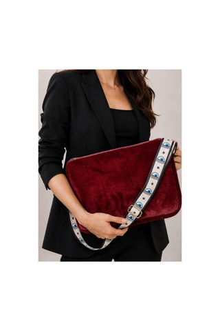 Bordo Toscana Peluş Laptop Apple Uyumlu MacBook Çantası 13-13.3-14 İnç Yumuşak Koruyucu Kılıf 36x26 Cm Bordo Bordo