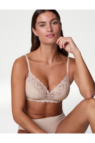 Marks & Spencer Amelia Dantelli Balensiz Full Cup Sütyen T33007016 Bej