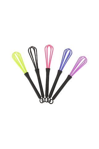 Qingmipy 5'li Saç Boyası Karıştırıcı Seti - Kaymaz Sap, Dayanıklı Plastik, Kolay Kullanım 18cm Çok Renkli