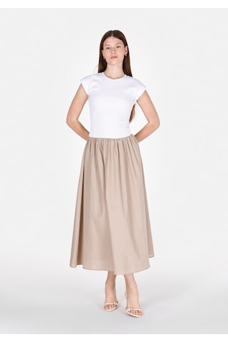 Colins Regular Fit Düz Kadın Beyaz Kısa Kol Elbise Cl1073569 Q1.v1 Ofw Beyaz