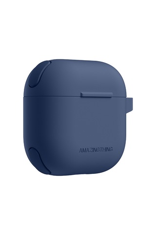 Airpods 4 Kılıf Amazingthing Airbag Köşe Tasarımlı Omni Serisi Silikon Kılıf Lacivert