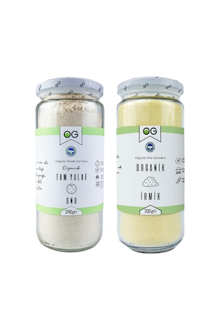 OG natural Organik İrmik ve Organik Tam Yulaf Unu Seti OG natural Organik İrmik ve Organik Tam Yulaf Unu Seti