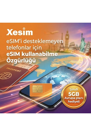 Esim İ Desteklemeyen Telefonlar Için Esim Kullanabilme Özgürlüğü 5 Gb li