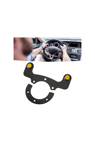 Reedark 6 Delikli Yarış Direksiyonu İçin Çift Butonlu Sarı Dışarıdaki Klakson Butonu Seti - Akrilik Ve Karbon Fiber Malzeme İle Araç Işıkları Veya Elektronik Aygıtlar İçin Modifikasyon