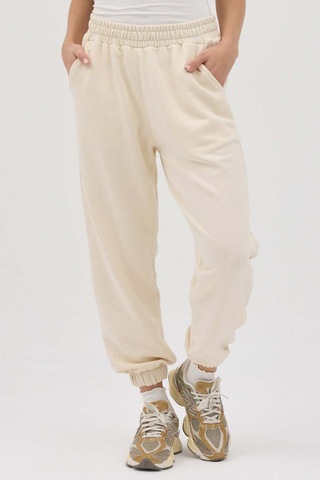 Buly Cozy Beli Lastikli Jogger Eşofman Altı Bej