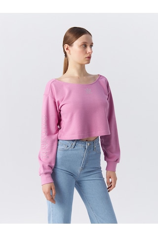 Adidas Adıdas Luxe Slouchy Crew Kadın Sweatshırt Hf6775 Pembe