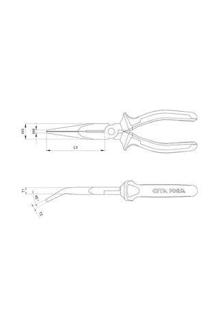 Ceta Form G16-18-0160 1000V İzoleli Eğri Kargaburun 160 MM