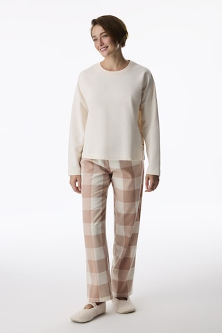 Penti Bej Quinn Checked Flanel Ekoseli Pijama Altı