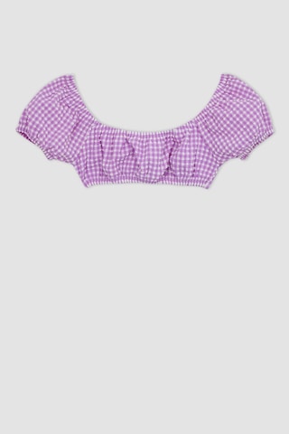 Defacto Kız Çocuk Kareli Bikini Takımı Z6514A623HSPR44 Mor