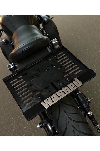 Motorsiklet Wasted Plakalık Kabartmalı Krom Yazı 1 Adet Motor Plakası