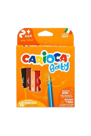 Carioca Baby Jumbo Üçgen Bebek Kuru Boya Kalemi 10'lu