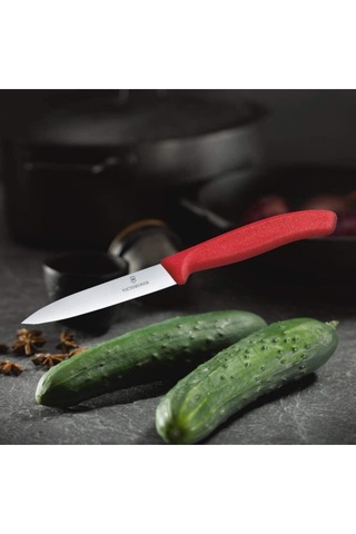 Victorinox Kırmızı Soyucu ve Bıçak Seti Kırmızı
