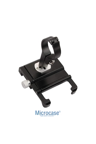 Microcase Gub Pro 7 Alüminyum Alaşım Bisiklet Motosiklet Telefon Tutucu - 55-100mm Ayarlanabilir Gidon Telefon Sabitleyici - Al5774 Siyah