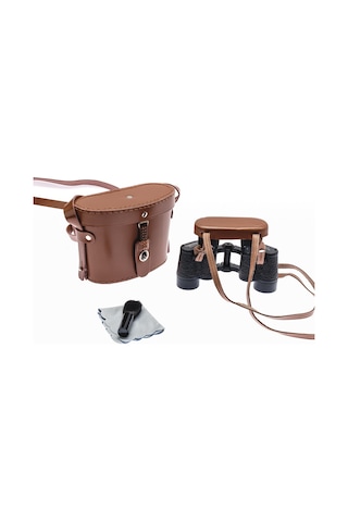 Baigish 6x24 Deri Çantalı Subay Dürbünü - Su Geçirmez - Siyah