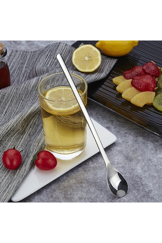 Sones Paslanmaz Çelik Uzun Saplı Kahve Karıştırma Kaşığı Dondurma Kaşığı