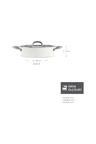 Karaca x Refika Swiss Crystal Creamy Metal Karnıyarık 26 Cm