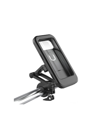Padalink Bisiklet Ve Motosiklet İçin Yağmur Geçirmez Ayarlanabilir Telefon Tutucu - Büyük Boy, Kolay Kurulum Siyah