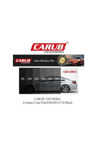 Seria 1200 Süper Koyu Siyah Çizilmez Cam Filmi 4 Numara 50 Cm X 6 Metre