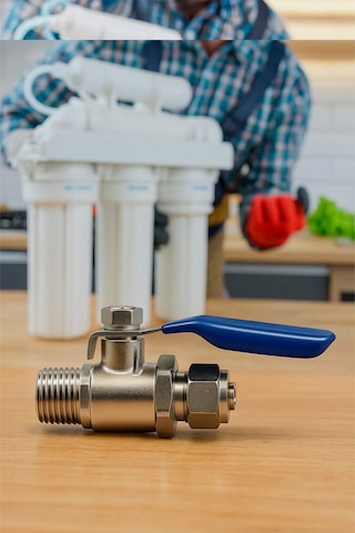 Su Arıtma Cihazı Küresel Hat Alma Vanası 1/4" Inç (483564978)