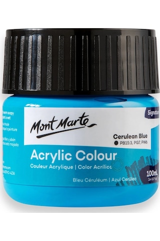 Akrilik Renkli Boya Signature 100ml - Cerulean Blue Çok Renkli