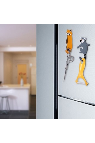 Dancemonkey Cbtx Bbq-029 Karikatür Kedi Köpek Duvar Kancası - Traceless Askı Yapışkan Bantlı Köpek D4 Model Çok Renkli