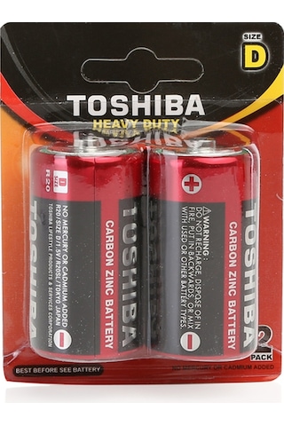 Toshiba R20Kg Blisterli Büyük Boy D Pil 2'li