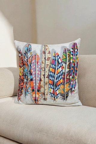 Modern Tarz Dijital Baskılı 4 Lü Dekoratif Kırlent Kılıfı Seti 43x43 Cm Şık Ve Renkli Tasarımlar Açık Bej