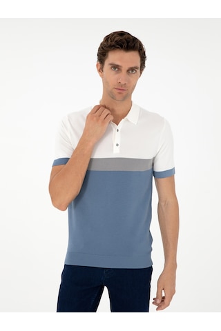 Mavi Slim Fit Polo Yaka Keten Karışımlı Triko T-shirt