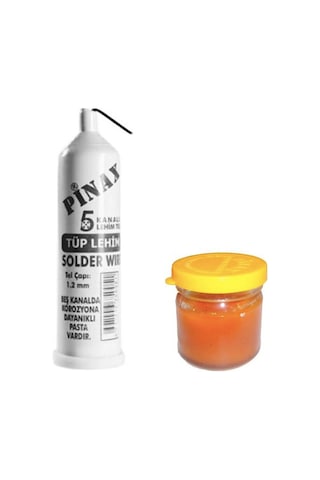 Tüp Lehim Teli ve Lehim Pastası Set