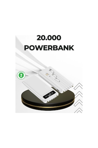 20.000mah Taşınabilir Powerbank Pd Teknolojili Çift Usb Çıkışlı Çok Renkli
