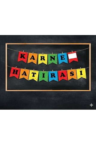 Karne Hatırası Süsleme Flama Banner - İlkokul Okul Öncesi Sınıf Süsleri Karne Günü Süsü 270 Cm Tüm Yaşlar Karne Hatırası Süsleme Flama Banner - İlkokul Okul Öncesi Sınıf Süsleri Karne Günü Süsü 270 Cm Tüm Yaşlar