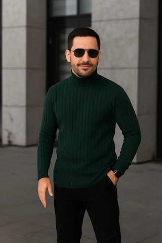 Efnaz Style Erkek Fitilli Triko Kazak 3lü Set Bej Haki Siyah Regular Balıkcı Yaka Tam Boğazlı Triko Seti Modeli Kazak Çok Renkli