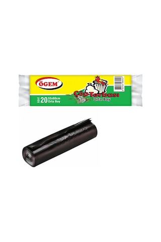 Ögem Orta Boy Çöp Poşeti Siyah 50 x 20'li 55 x 60 CM
