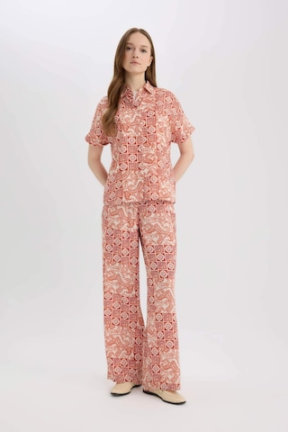 DeFacto Regular Fit Geniş Bol Paça Desenli Pantolon D4631AX25SPOG269