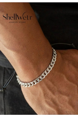 Silverline Gümüş Renk Kuş Gözü Bileklik Gri