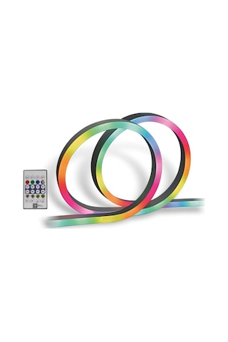 Ct-4567 Pixel Neon Led Set 5 Metre Rgb Kumandalı Esnek Şerit Işık İç & Dış Mekan Dekoratif Aydı RGB