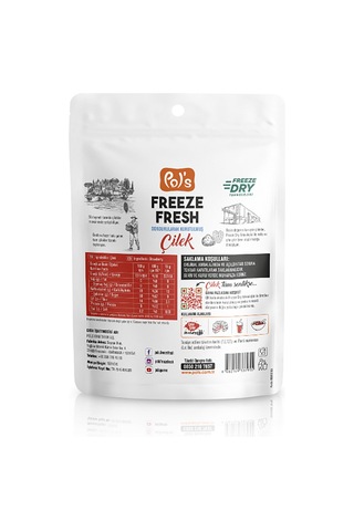 Pol's Freeze Fresh Çilek 15 G X 3 Adet Dondurularak Kurutulmuş Meyve 15 G