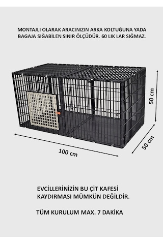Leganest Alt Üst Kapalı Kedi Köpek Kafesi 50 x 50 x 100 CM