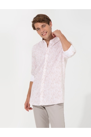 Pierre Cardin Erkek Açık Kahverengi Gömlek Desenli 50248488-vr002 Açık Kahverengi