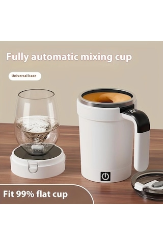 Motion003 Sıdajıa Taşınabilir Kahve Karıştırma Kupası Mor Samanlı Usb Şarj 350ml Kapasiteli Manyetik Otomatik Karıştırma Elektrikli Kahve Tozu Demleme