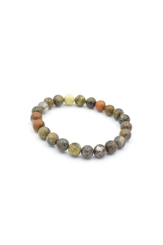 Hakiki Doğal Yeşil Opal Taşı Bileklik 8 Mm Yeşil