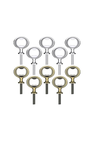 Gatherco 10 Adet Şişe Açacağı Boş Dıy Bira Şişe Açacağı Paslanmaz Çelik Düz Şişe Açacağı Ek Parçaları Kiti Bira Açacağı Donanımı Diğer