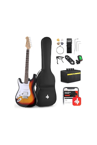 Donner Dst-100sl Solak Elektro Gitar Seti Sunburst
