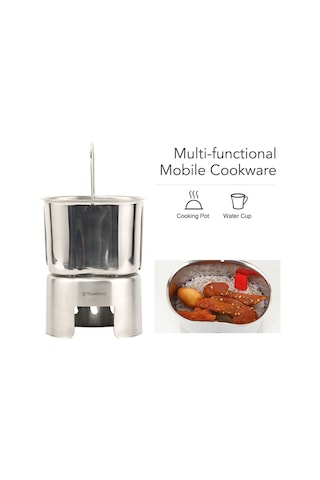 Tomshoo-kantin Bardak Standı Açık Kamp Yürüyüş Piknik,y18390 Gümüş