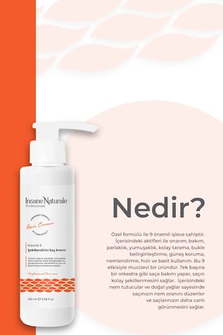 Kıvırcık Saçlar İçin Bukle Belirginleştirici Saç Bakım Kremi Ins